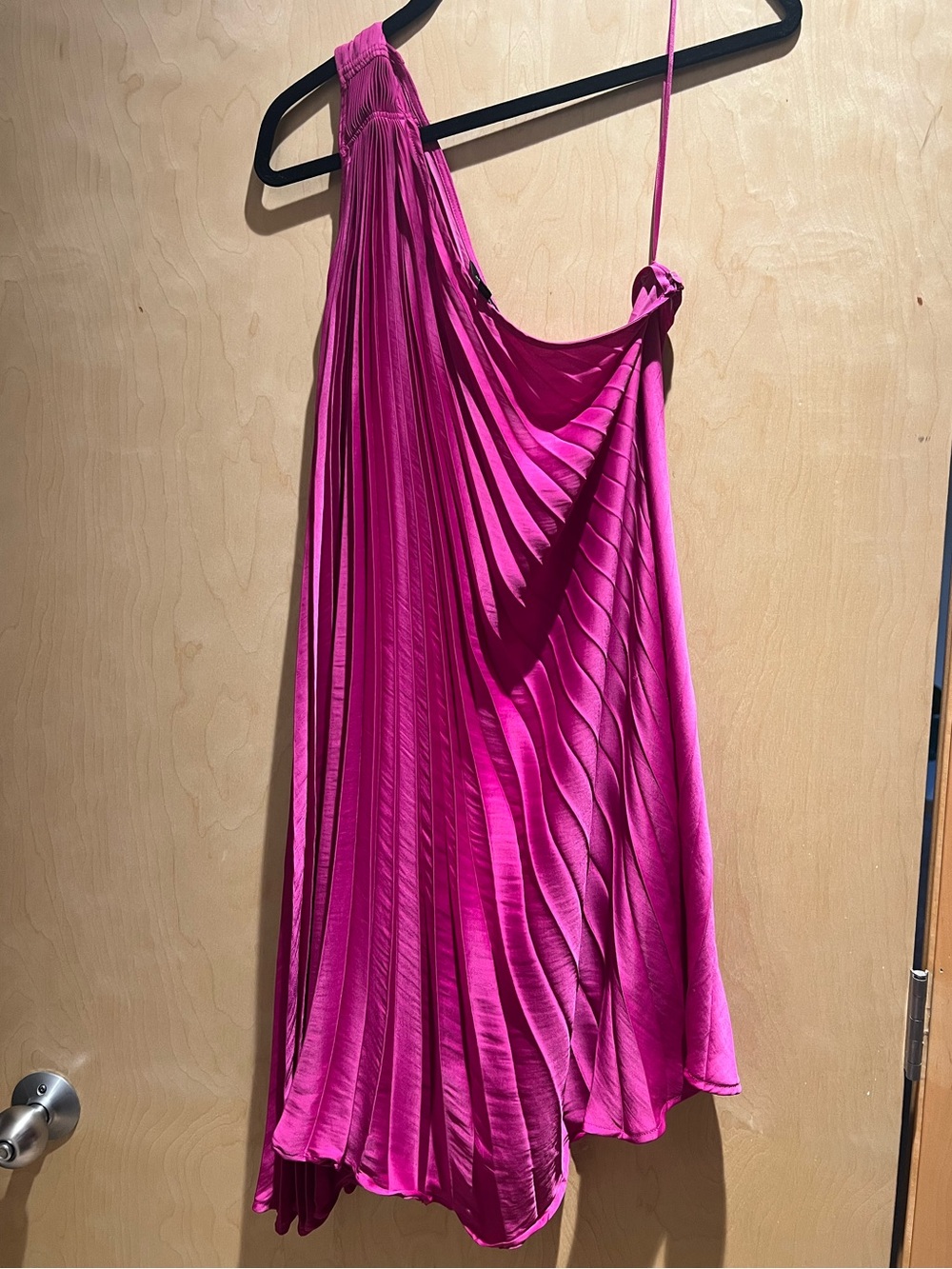 One Shoulder Pleated Dress